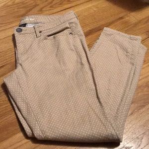 Victoria’s Secret Siren tan polka dot jeans-Sz 8